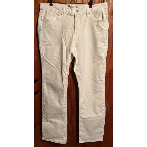 Levi’s women’s classic straight leg jeans white high rise size 33 - Picture 1 of 3